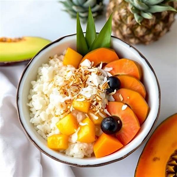 Quick Coconut Rice Bowl With Seasonal Fruits