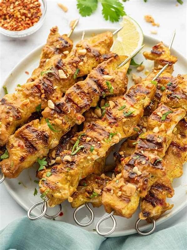 Quick Grilled Chicken Skewers With Satay Sauce