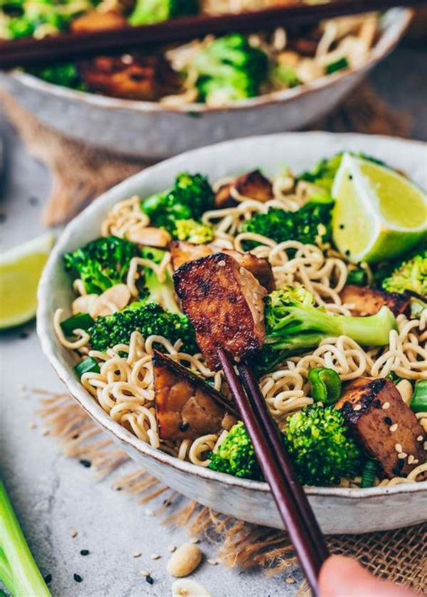 Quick Stir Fry Noodle With Tempeh